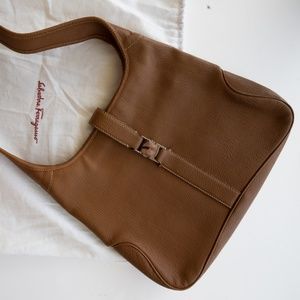 Salvatore Ferragamo Brown Leather Handbag
